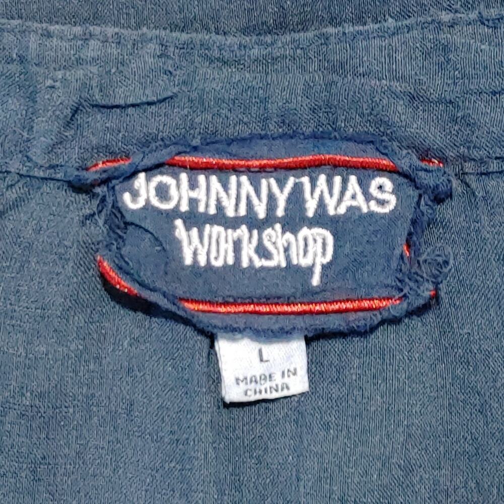 Johnny Was Workshop Tunic Dress Blue Womens Large Embroidered Boho Floral - Picture 7 of 8